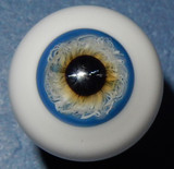  German Glass Eyes: Full Round Light Blue #8