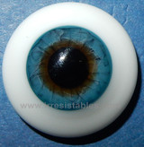 German Glass Eyes: Solid Half Round Flat Back Turquoise #32511