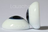 German Glass Eyes: Solid Half Round Flat Back Green 32491