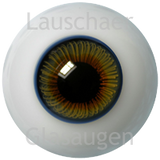  German Glass Eyes: Full Round Mouthblown Blue Topaz