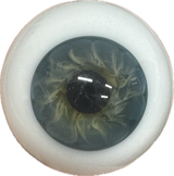 German Glass Eyes: Lifelike Full Round Mouth Blown Turquoise Blue  F09