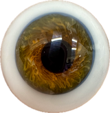 German Glass Eyes: Lifelike Full Round Mouth Blown Brown MA06