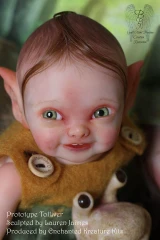 EKK  Tolliver the Resident Brownie Reborn Vinyl  Doll Kit by Lauren Jaimes 10-11" 