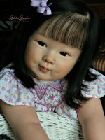 Chun Mei Standing or Sitting Reborn Vinyl Doll Kit by Ping Lau 28" Straight Legs