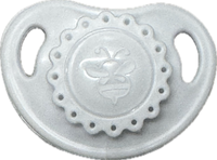 HoneyBug Newborn Precious Vintage Pacifier for 18" Dolls - Silver Cloud