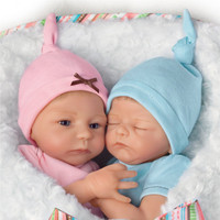 Donna Lee "Madison And Mason" Poseable Twin Baby Doll Set