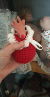 Ralf the Mini Reindeer by Jade Warner Solid Silicone Doll Head Unpainted with Cloth Pouch Body