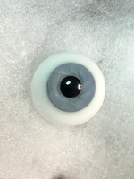  German Glass Eyes: Full Round Mouth Blown Icey Blue 51