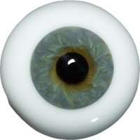 German Glass Eyes: Lifelike Full Round Mouth Blown Hazel Green 
