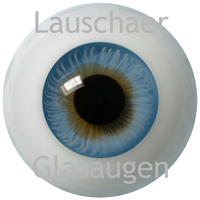 German Glass Eyes: Full Round Mouthblown Middle Blue