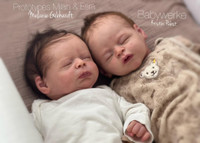 Esra and Milan Twin Reborn Vinyl Doll Kits by Melanie Gebhardt