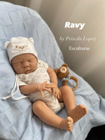 Ravy Reborn Vinyl Doll Kit by Priscila Lopez  Limited Edition Free Tummy Plate