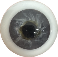 German Glass Eyes: Lifelike Full Round Mouth Blown Gray F03