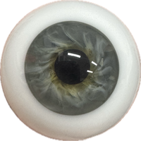 German Glass Eyes: Lifelike Full Round Mouth Blown Green  F06