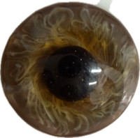 German Glass Eyes: Lifelike Full Round Mouth Blown Hazel  MA05