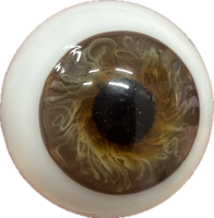 German Glass Eyes: Lifelike Full Round Mouth Blown Hazel  MA05