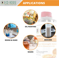 Eco House 115 Xtra Mild Paint Thinner – Citrus Scent - Low Odor :  8 oz & 4 oz Individual Bottles