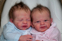 Twin Set: Rinzin & Rudy Reborn Vinyl Doll Kits by Severine Piret 19" Limited Edition