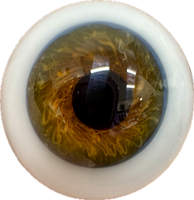 German Glass Eyes: Lifelike Full Round Mouth Blown Brown MA06