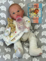 Colby Silicone Reborn CUDDLE BABY by Ping Lau Ready to Go Frogs  18"