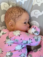 Colby Silicone Reborn CUDDLE BABY Ethnic Skin Tone by Ping Lau Ready to Go Pink Sheep  18"