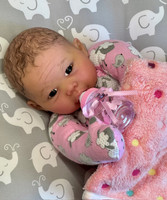 Colby Silicone Reborn CUDDLE BABY Ethnic Skin Tone by Ping Lau Ready to Go Pink Sheep  18"