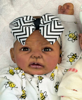 Saylor Silicone Reborn CUDDLE BABY Ethnic Skin Tone by Ping Lau Bumble Bees 18"
