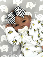 Saylor Silicone Reborn CUDDLE BABY Ethnic Skin Tone by Ping Lau Bumble Bees 18"