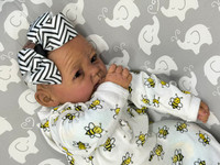 Saylor Silicone Reborn CUDDLE BABY Ethnic Skin Tone by Ping Lau Bumble Bees 18"