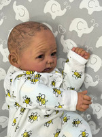 Saylor Silicone Reborn CUDDLE BABY Ethnic Skin Tone by Ping Lau Bumble Bees 18"