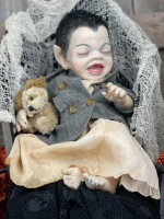 EKK Fennwynn Reborn Vinyl Vampling Doll Kit by Valerie Kruger 19"