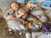 EKK Rhynn the Magical Mermaid Reborn Vinyl Doll Kit by Wendi Dickison 25"