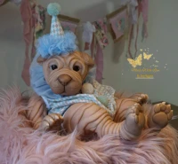 EKK Huckleberry the Shar-Pei Pup Reborn Vinyl Doll Kit by Jodie Lombardo 22"