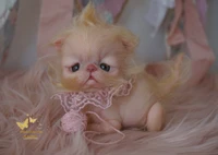 EKK Periwinkle the Kitten Laying Reborn Vinyl Doll Kit by Cindy Musgrove 8"