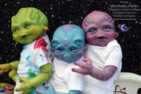  EKK Bibbles Babbles & Bubbles ONE LOW PRICE!  Fantasy Little Alien Reborn Vinyl Doll Kits by Doris Moyers Hornbogen 16"