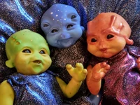  EKK Bibbles Babbles & Bubbles ONE LOW PRICE!  Fantasy Little Alien Reborn Vinyl Doll Kits by Doris Moyers Hornbogen 16"