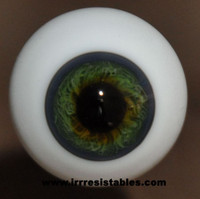 German Glass Eyes: Full Round Blue Gray Green #14