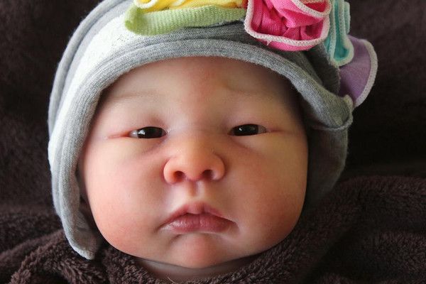 Luli Reborn Vinyl Doll Head Only OR Full Kit by Adrie Stoete Mix