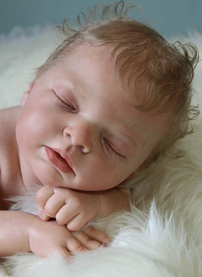 Indra Asleep Reborn Vinyl Doll Kit by Reva Schick 20