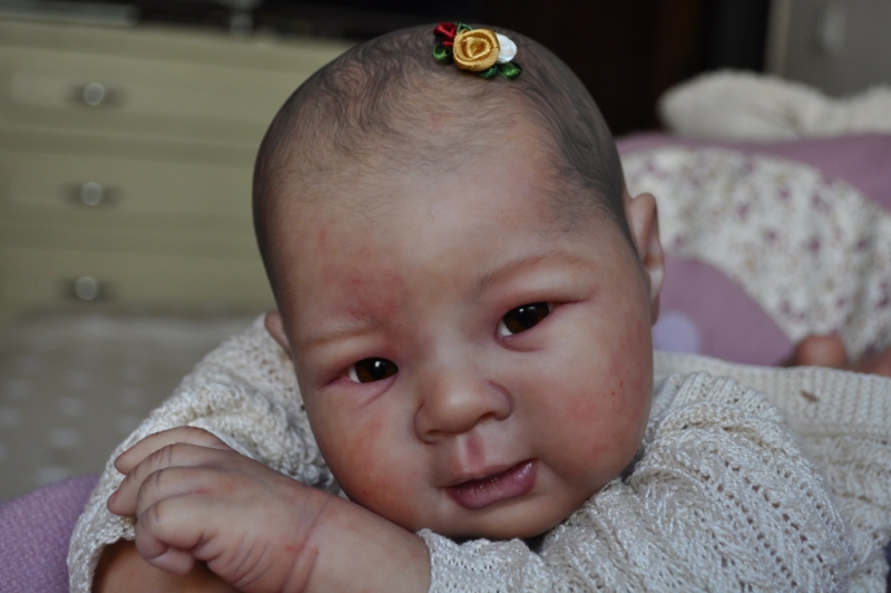 Jiali Reborn Vinyl Doll Head by Adrie Stoete Mix & Match