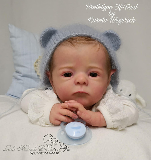 Fred the Baby Elf Reborn Vinyl Doll Kit by Karola Wegerich 21