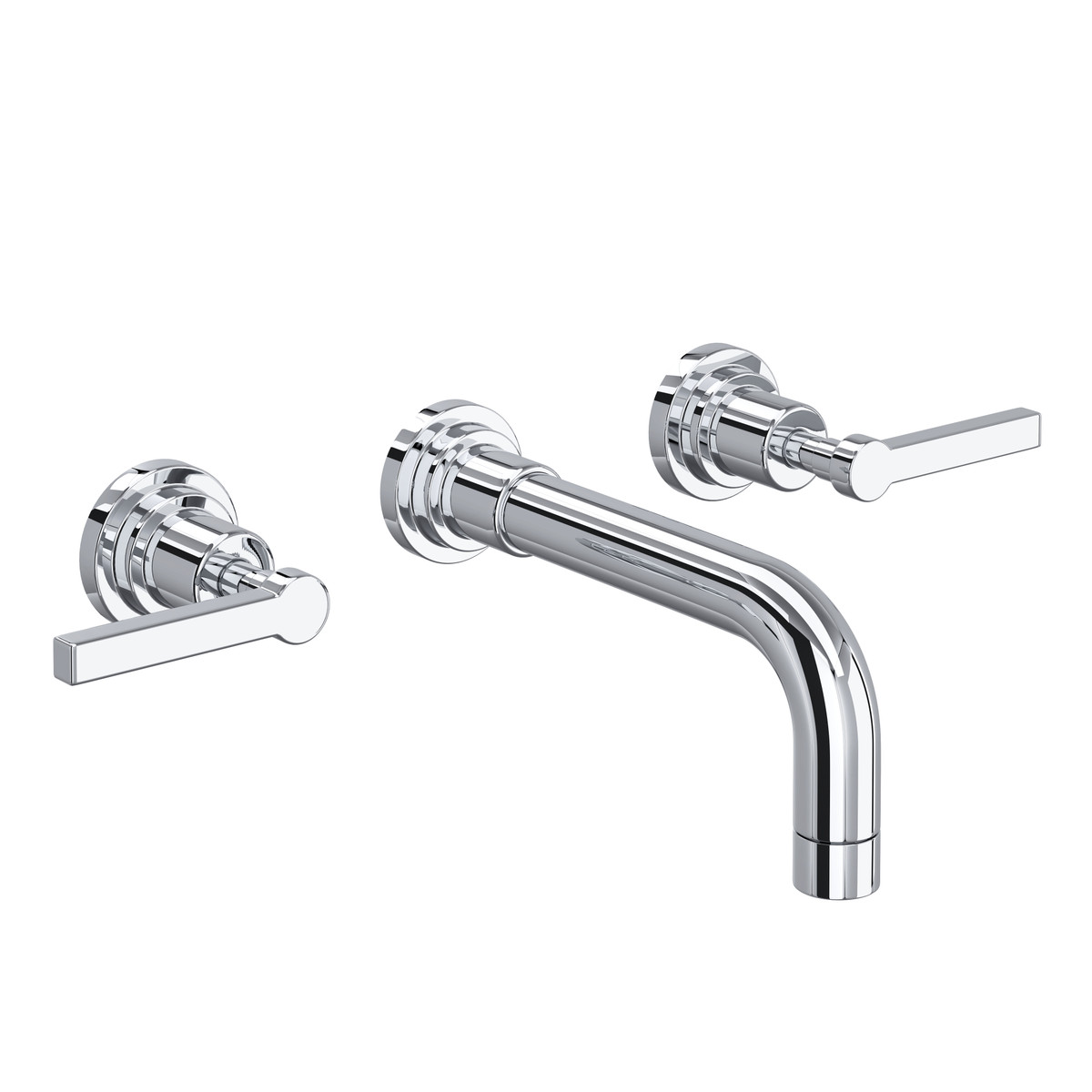 ROHL Lombardia Wall Mount Widespread Bathroom Faucet Polished Chrome
