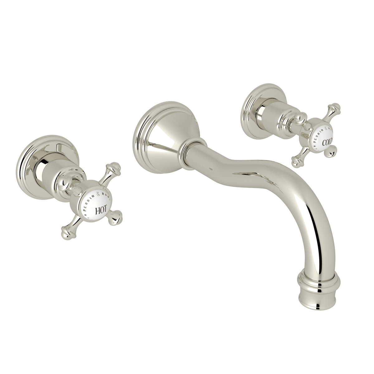 Perrin & Rowe Georgian Era Wall Mount Widespread Bathroom Faucet ...