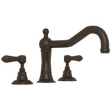 Acqui 3-Hole Deck Mount Column Spout Tub Filler - Tuscan Brass with Metal Lever Handle | Model Number: A1414LMTCB - Product Knockout