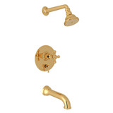 Arcana Pressure Balance Shower Package - Italian Brass with Cross Handle | Model Number: ACKIT310ENX-IB - Product Knockout