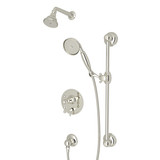 Arcana Pressure Balance Shower Package - Polished Nickel with Ornate Metal Lever Handle | Model Number: ACKIT280ENL-PN - Product Knockout