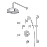 Arcana Thermostatic Shower Package - Polished Chrome with Ornate Metal Lever Handle | Model Number: ACKIT460EL-APC - Product Knockout