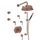 Bellia Thermostatic Shower Package - Rose Gold with Metal Lever Handle | Model Number: BEKIT370L-RG - Product Knockout