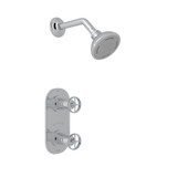 Campo Thermostatic Shower Package - Polished Chrome with Industrial Metal Wheel Handle | Model Number: CMKIT51IW-APC - Product Knockout