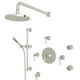 Campo Thermostatic Shower Package - Polished Nickel with Industrial Metal Lever Handle | Model Number: CMKIT27IL-PN - Product Knockout
